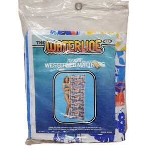 Vintage NOS Ideal Toy Corp The Waterline Westerner Mattress Float Cowboys 75x29"